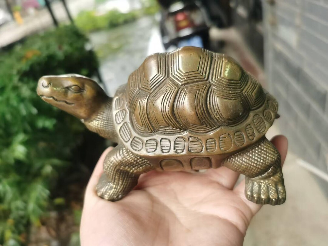 銅製 亀の像 風水 幸運の獣 彫刻 装飾品 置物 動物 亀 長寿 亀 富 平和