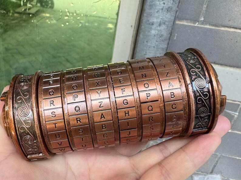 Vinatge Style Cryptex Da Vinci Code Mini Cryptex Lock Puzzle Boxes With