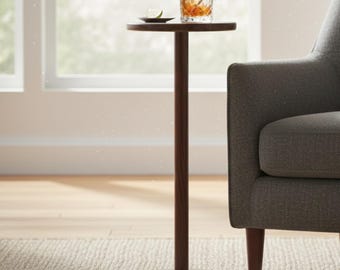 Charles Wood Side Table: Modern Plant Stand Drink Tables