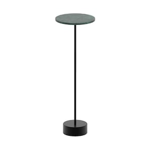 Green Side Table: Green Marble top and Patio stand
