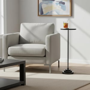 Mesa de metal moderna para bebidas: elegantes mesas auxiliares para la sala de estar o el bar