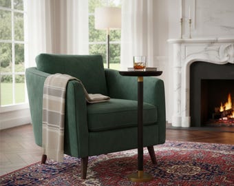 Aiden Wood Drink Table, Contemporary Side Tables, Patio Decor