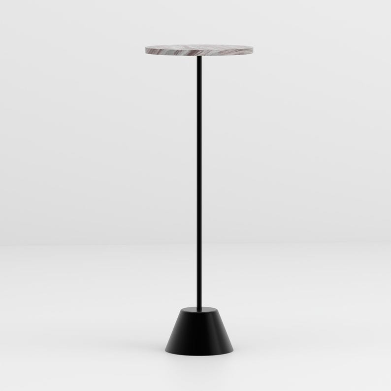 Marble Side Table: End table With Metal Base image 7