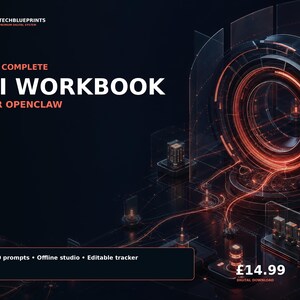 OpenClaw AI-arbetsbok och operatörsguide | Säker installation, agenter, automatisering, 120 prompter och offlineplanerare | Ladda ner