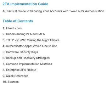 Ultimate 2FA Implementation Guide: Secure Your Accounts 2025-2026