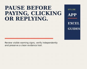 Scam Prevention and Evidence Tool: Suspicious Message Checklist & Fraud Tracker