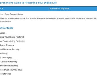 Privacy Hardening Blueprint: Complete Digital Privacy & Security Guide