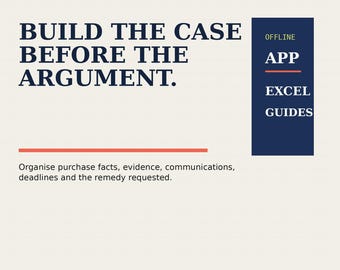 Consumer Rights Complaint Organizer: Refund, Warranty & Chargeback Tool UK