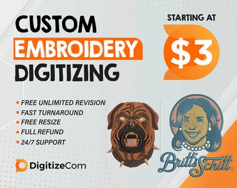 Custom Embroidery Digitizing | Embroidery digitizing Service | Custom Digitize | Digitize Embroidery | Logo Digitizing | Embroidery File