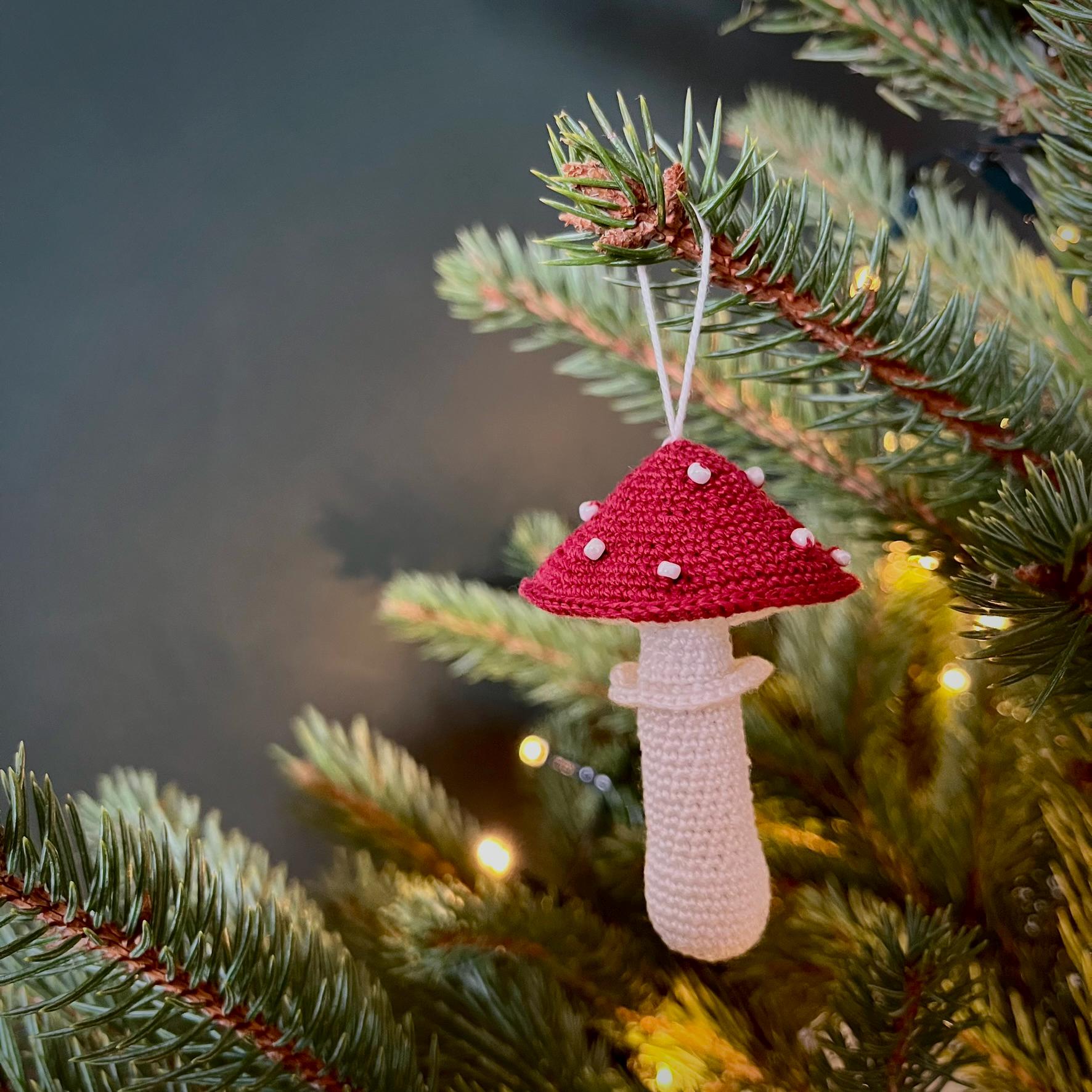 40 Free Christmas Crochet Patterns – Creative Projects 15 Mushroom Christmas Ornament crochet pattern (amigurumi