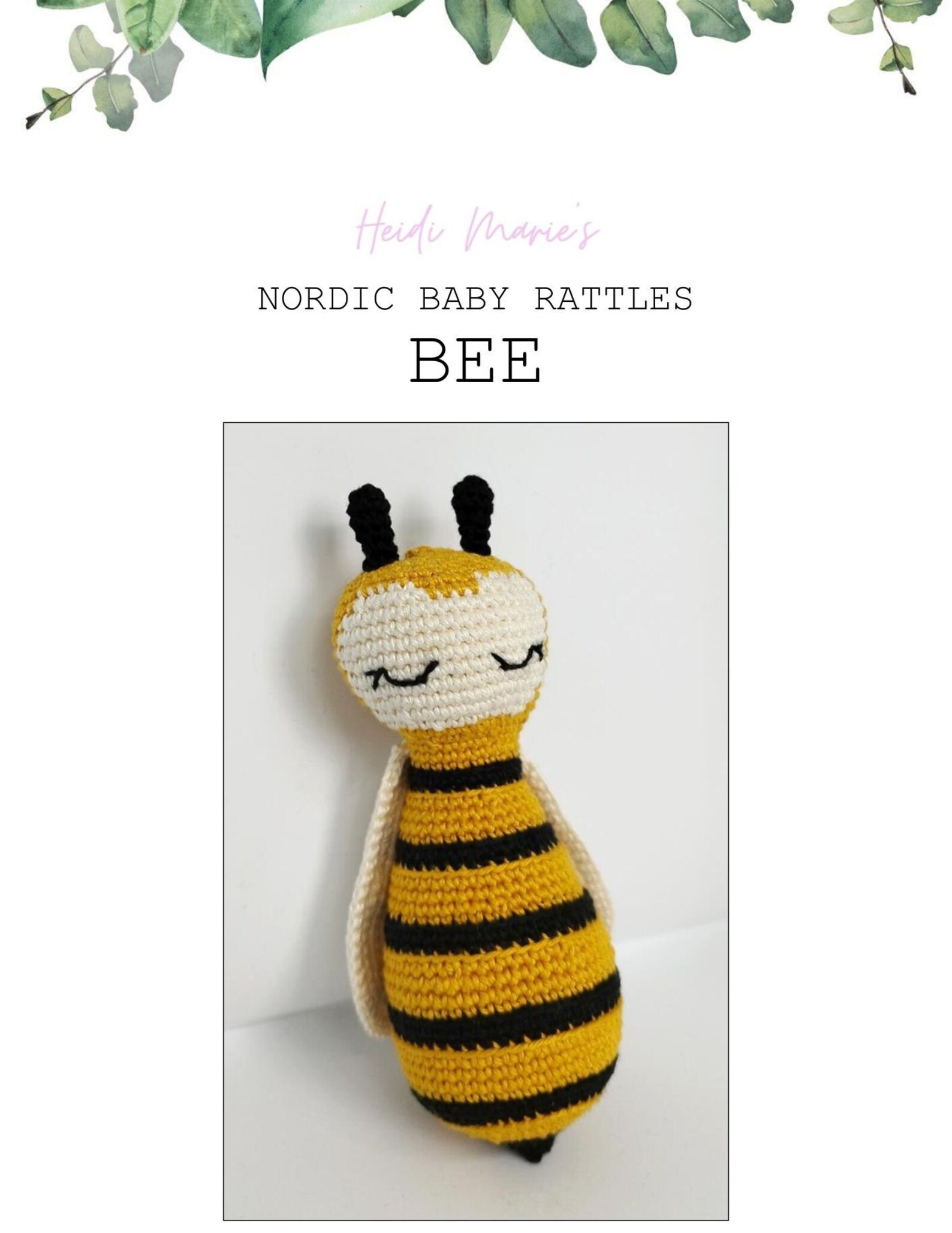 Bee Baby Rattle Crochet Pattern (amigurumi Tutorial PDF File) - Etsy