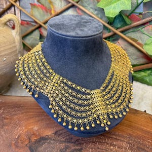 gold model handmade silver filigree star lady necklace