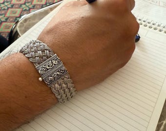 22K Gold-Plated Ram Head Bangle: Sterling Silver Unisex Bracelet