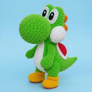 Yoshi Dinosaur Amigurumi Crochet Pattern | Kawaii Gamer Plush Toy (PDF Download)