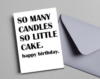 Funny Happy Birthday Card Printable Funny Birthday Card Birthday Card Digital Download Happy Birthday Card Instant PDF Download 5" x 7" card