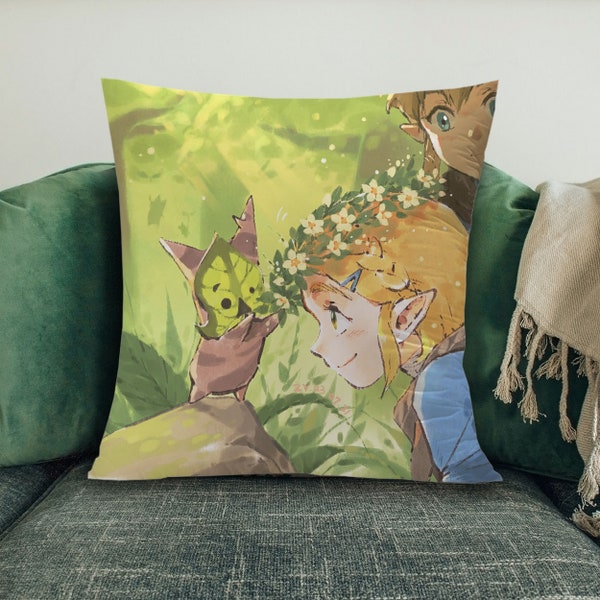 The Legend of Zelda Tears of the Kingdom Korok Pillow, 2 Way Throw Pillows,  Square Pillow