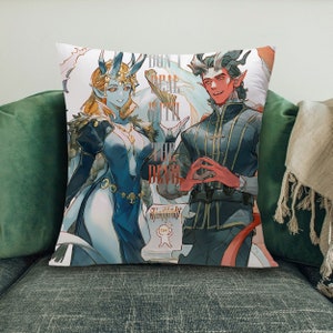 Baldur&#39;s Gate 3 Mizora and Raphael Pillow, 2 Way Throw Pillows, Square Pillow