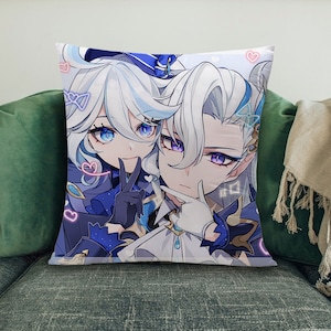 Honkai Star Rail Furina Neuvillette Pillow, 2 Way Throw Pillows, Square Pillow