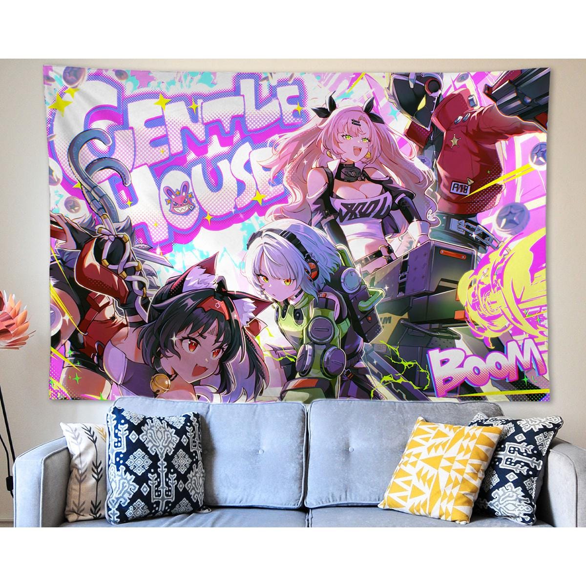 s*n様 NELKE ポスター Anime Tapestry Wall Hanging Zenless Zone Zero Anby Billy Nekomiya