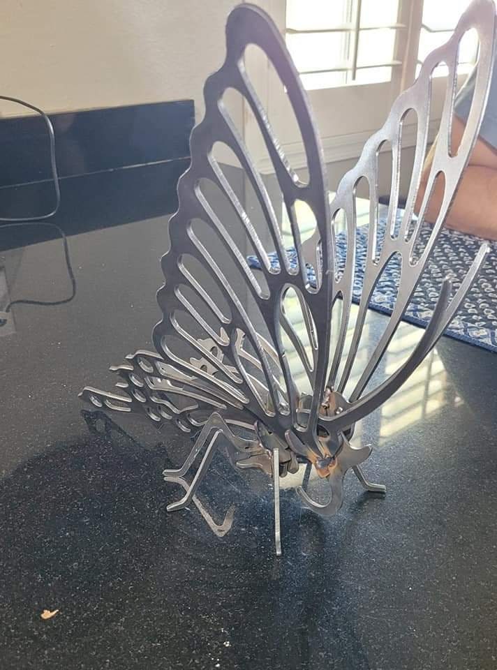 3D Butterfly Metal Art- DXF File - Digital Download- File(s) only- Plasma or Laser cutting files CNC