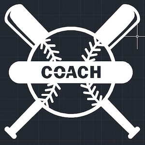 Baseball Coach Anerkennung Plakette DXF Datei - Digital Download - Datei (en) nur-Plasma oder Laser schneiden Dateien CNC