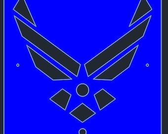 Airforce Logo Bow Hanger /  Coat Hanger DXF File - Digital Download- File(s) only- Plasma or Laser cutting files CNC