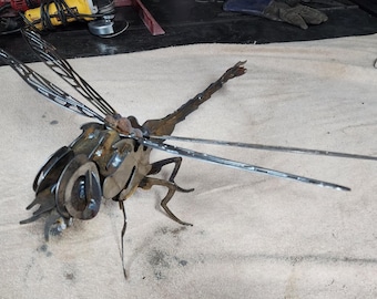 3D Dragonfly Metal Art- DXF File - Digital Download- File(s) only- Plasma or Laser cutting files CNC