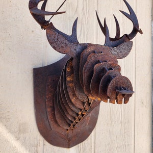 Dear Head 3D Metal art- File DXF - Download digitale - Solo file - File di taglio al plasma o laser CNC