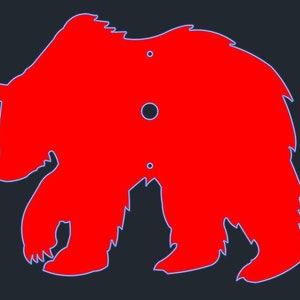 Bear Bow Coat Hanger DXF File - Digital Download- File(s) only- Plasma or Laser cutting files CNC