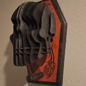 3D grande crânio casaco chapéu capacete cabide arquivo DXF - download digital - somente arquivo (s) - arquivos de corte a plasma ou laser CNC