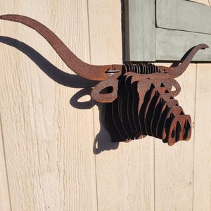 3D Bull Head Steer Head Metal art- DXF File - Digital Download- File(s) only- Plasma or Laser cutting files CNC