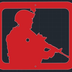 Patrolling Soldier Bow hanger/ Coat Hanger DXF File - Digital Download- File(s) only- Plasma or Laser cutting files CNC