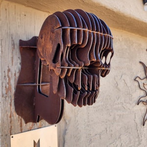 3D Skull Metal art- DXF File - Digital Download- File(s) only- Plasma or Laser cutting files CNC