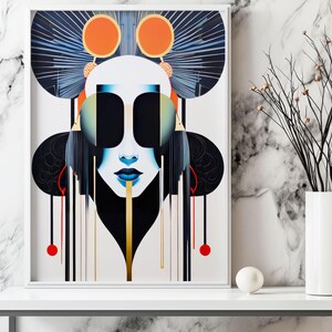 Future Queen, Gallery Wall Prints, Asian Art Decor, Printable DIGITAL DOWNLOAD, Modern Art, Poster, Minimalist, DIY Print, Wall Decor Gift