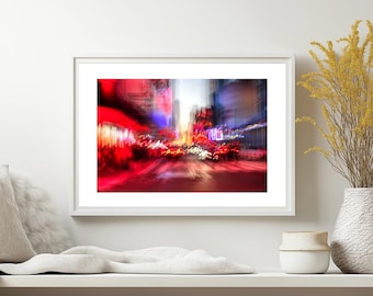 Fotografía de Times Square en movimiento, lámina de edición limitada para decoración de pared