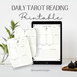 Daily Tarot Journal (Single & 3 Card Pulls)