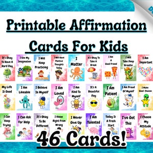 Printable Affirmation Cards For Kids - Positive Affirmations