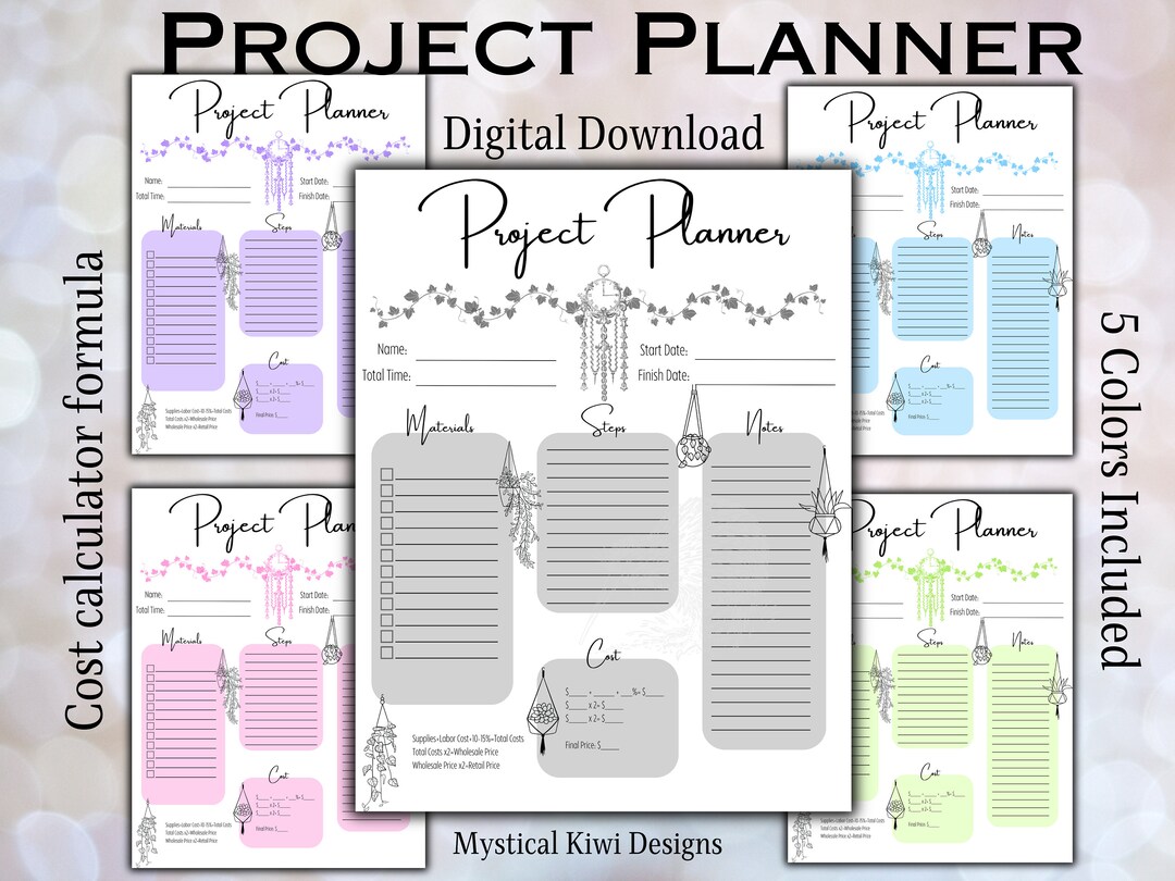 Project Planner Printable - Etsy