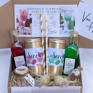 Personalisierte Geschenkbox Freundinnen, Handmade Geschenkset Cocktail, Mocktail, Geschenk zum Einzug, Geschenke für Freundin, Mädelsabend