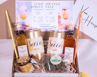 Personalisierte Geschenkbox Freundinnen, Cocktail Geschenkset, Wellness, Mocktail Set, handmade Geschenke für Freundin, Mama, Mädelsabend