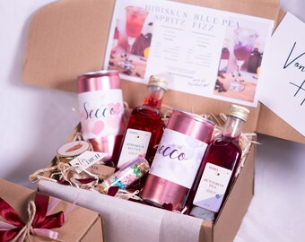 Personalisierte Geschenkbox Freundinnen, Geschenkset Cocktail, Geschenk zum Einzug, Geschenke für Freundin, Mädelsabend, Geschenk handmade