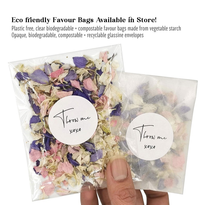 Eco Friendly Sprinkle The Love Confetti Bag Stickers Biodegradable Wedding Favour Labels image 3