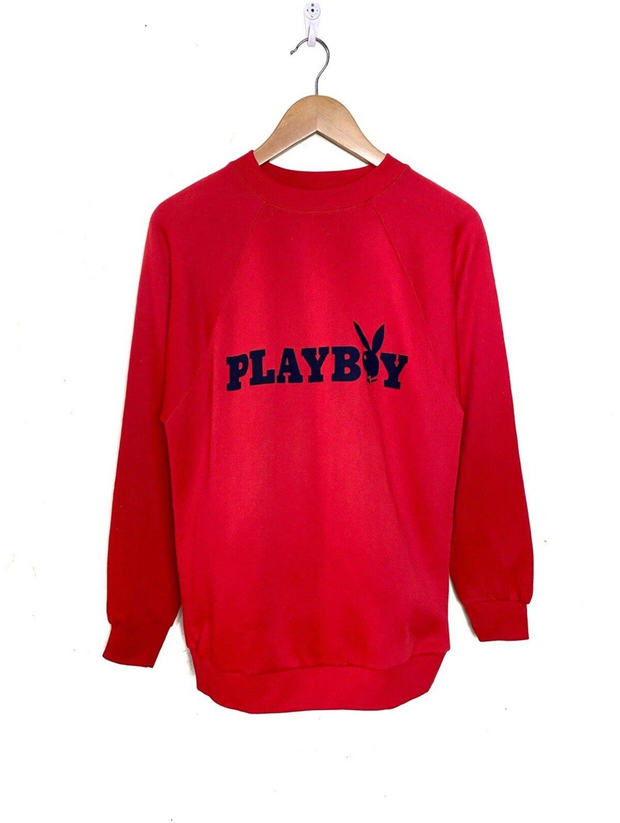 トップス PLAY BOY 80's SWEAT SIZE XL Vintage 80s Playboy Sweater Mens L Embroidered Buck Argyle Grandpa