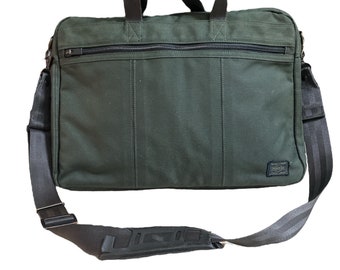 Porter Cordura Messenger Bag Green Army Hergestellt in Japan