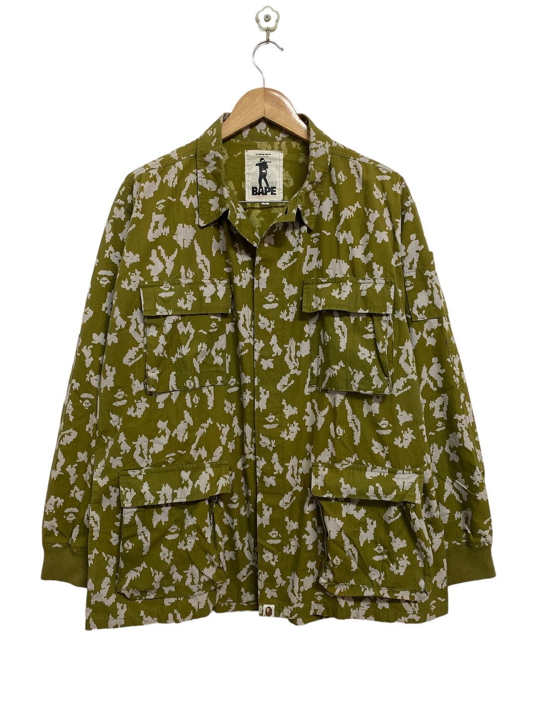 Bape green camo jacket sales