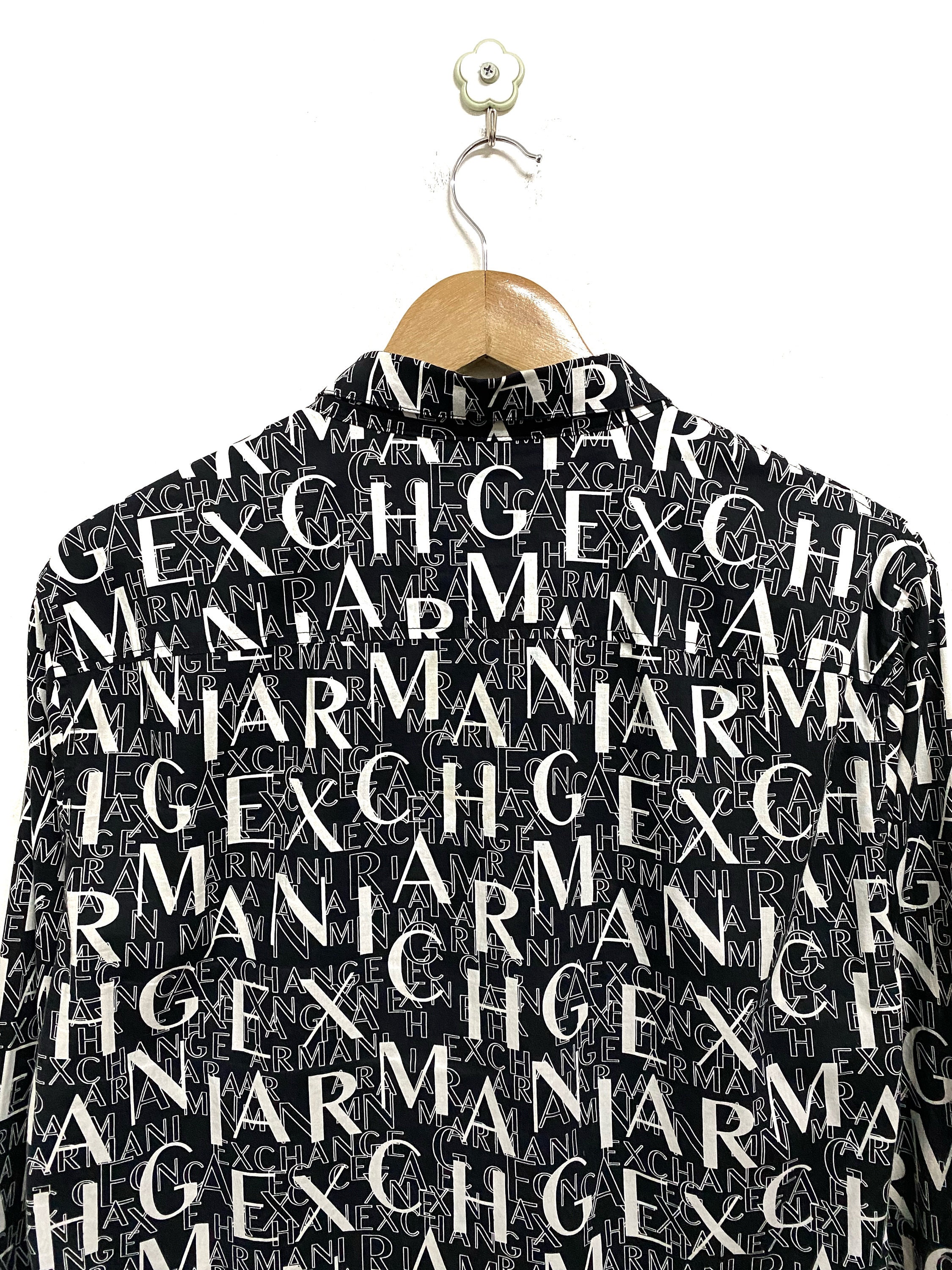 Armani Exchange Monochrome Button up Shirt/ Medium Size - Etsy