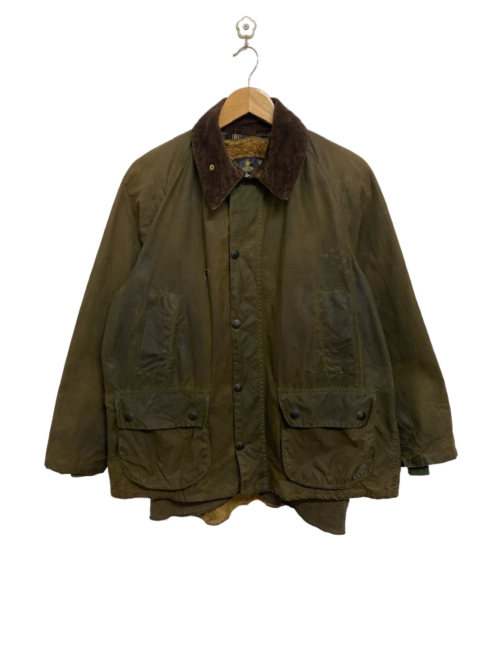 MEN'S VINTAGE BARBOUR GAMEFAIR COUNTRY HERITAGE HUNTING WAX JACKET ARMY  GREEN L