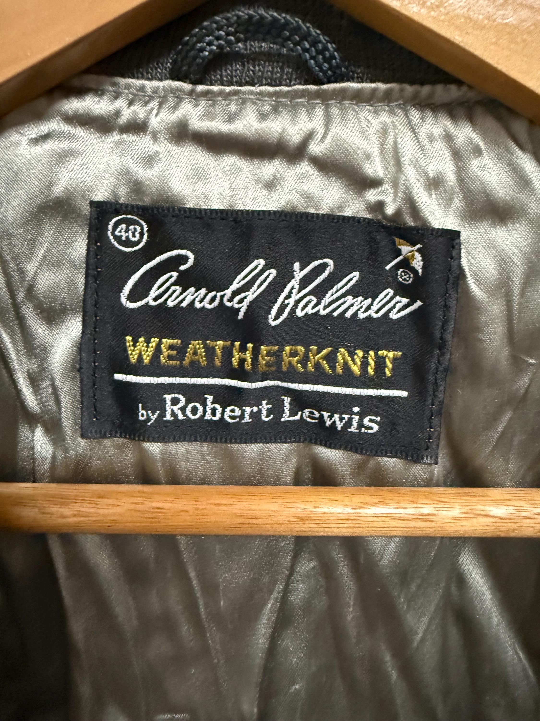 Vintage Arnold Palmer by Robert Lewis Suede Leather Cardigan