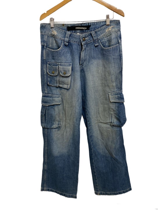 Dsquared2 Cargo Multipocket Baggy Jeans/ Size 34 - Etsy