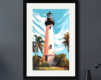 Digital Download | Key West Lighthouse Florida Keys United States | 100+ Megapixel 300DPI | Print Your Own | Wall Art | Poster | Miami